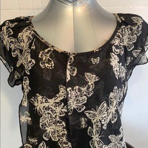 Butterfly shift blouse